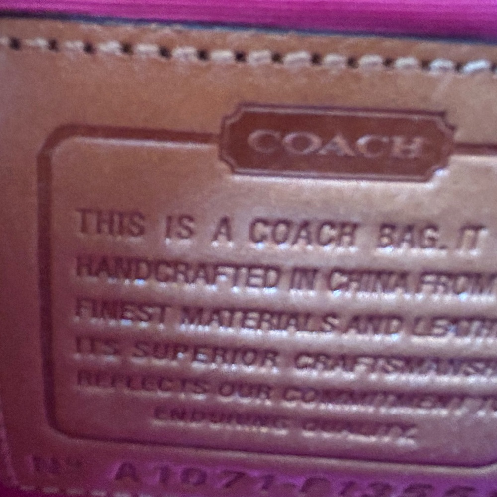 Coach Signature Pink and Tan Tote - Picture 4 of 4